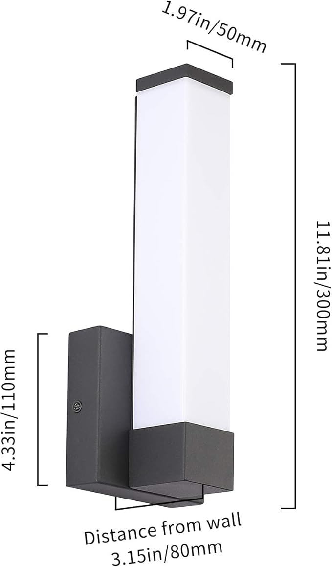 Black Wall Sconce for House Decor LED Wall Lights for Bedroom Bedside Wall Lamp Modern Indoor LED Hallway Sconces Wall Lighting 12