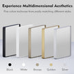 Black Bathroom Mirror 21X30 Inch, Black Metal Framed Mirror for Wall, Rounded Rectangle Matte Bathroom Vanity Mirror with Tempered Glass, Anti-Rust, Horizontal/Vertical