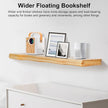 AZSKY Live Edge Floating Shelves for Wall, 36 Inch Floating Shelf, Farmhouse Decor Thick Unique Wood Shelf for Storage Living Room Bedroom Kitchen-Wall Shelf Set of 1 Natural Pine