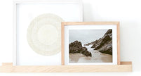 (24 in | 61 cm) Natural Oak Wood Wall Mounted Floating Picture Ledge Shelf | Ideal for Bedroom, Kitchen, Bathroom, Office, Easy Installation, Mounting Hardware Included