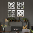 Decor Mirror Size 12x12 inches Square Mirrored Silver Wall Decorative Mirror with Beveled Edge Modern Fashionable Wall-Mounted Mirrors
