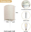 Wall Sconce Light Plug in, Dimmable Sconces Wall Decor Set of 2, Stick on Wall Lights for Bedroom Living Room Hallway, Plug in Wall Sconces with Remote, LED Bulbs Included