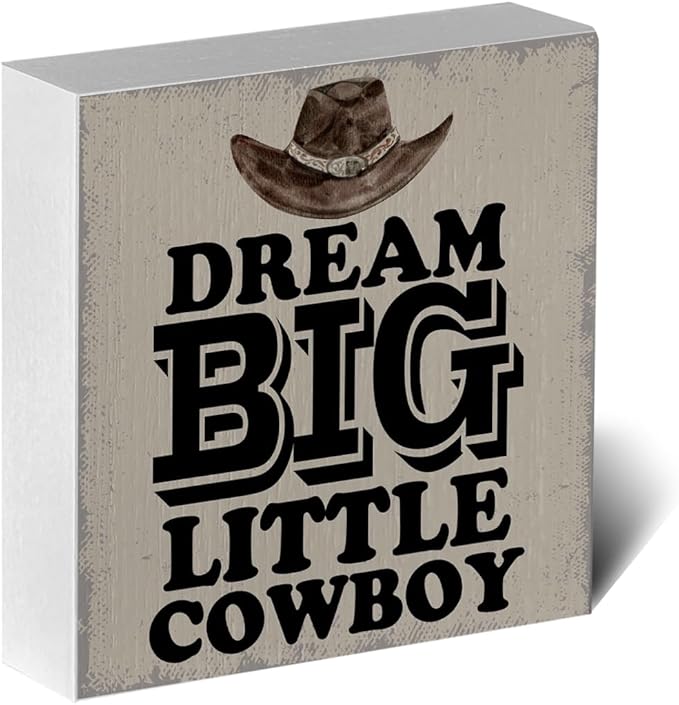 Western Decor Cowboy Decor Western Bathroom Wooden Box Sign Farmhouse Home Decorations Rustic Bedroom Funny Desk Shelf Centerpiece Table Display