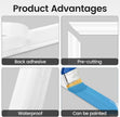 Peel and Stick Wainscoting Panels Kit, 6 Sets 54''x24'' Premade Wall Molding Peel and Stick Panels for Interior Wall Trim, Easy DIY Wainscoting Panels Peel and Stick Decor
