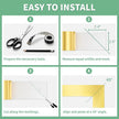 Peel and Stick Wallpaper Borders 390” x 2.36” Self Adhesive Mirror Frame Border Brushed DIY for Kitchen Bathroom Mirror Removal Border Sticker Wall Decor Cover 6.4 Sq.Ft, Brushed Golden