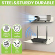 Steel Floating Shelves for Wall,Small Wall Shelf，Suitable for Bedroom, Living Room, Bathroom, Kitchen, Office (Warm White, 11.81x8.46 in)