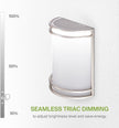 ASD LED Indoor Wall Mount Light Fixture - 10 Inch 15W Modern Interior Brushed Nickel Dimmable Wall Sconce Light - ETL 3000K 4000K 5000K Adjustable - Hallway, Bedroom LED Wall Lights