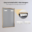 LOAAO 36”X36” Gold Bathroom Mirror, Rounded Rectangle Gold Frame Mirror, Brushed Gold Bathroom Vanity Mirror Wall-Mounted, Anti-Rust, Tempered Glass, Hangs Horizontally or Vertically