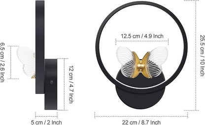XEYOU 16W Modern Wall Sconce Lighting Indoor LED Creative Wall Light Fixture Butterfly Shape Decoration Wall Lamp for Living Room Bedroom Stair Corridor