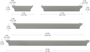 MELANNCO Floating Wall Shelves for Bedroom, Living Room, Bathroom, Kitchen, Nursery, Set of 4, Gray, 4 Count