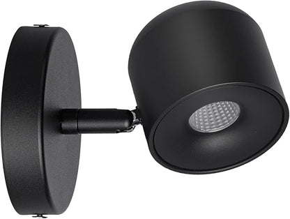 Aisilan Modern Adjustable Wall Sconce Bedside Wall Light Fixture Black LED Reading Light Ceiling Spot Light Warm White CRI 97