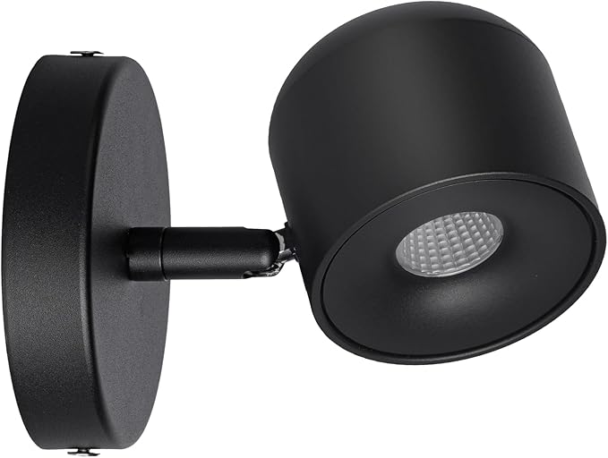 Aisilan Modern Adjustable Wall Sconce Bedside Wall Light Fixture Black LED Reading Light Ceiling Spot Light Warm White CRI 97