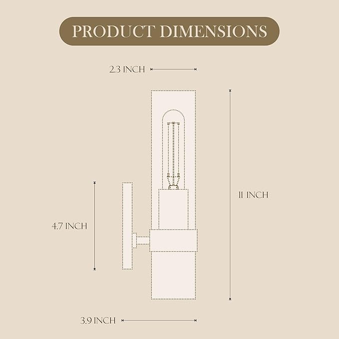 Wall Sconce Set of Two, Hardwired Bathroom Wall Sconces Lighting with Clear Glass, Modern Wall Sconces Set of 2 Wall Light fixtures for Bathroom Mirror Living Room Hallway Bedroom(Gold)