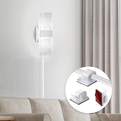 Plug in Wall Sconces with Adjustable 3000K-6500K Colors & 10%-100% Brightness, Sconces Wall Decor Set of 2 with Remote Control, 12W Acrylic LED Plug in Wall Light (2 Pack, Corrugated Finish)