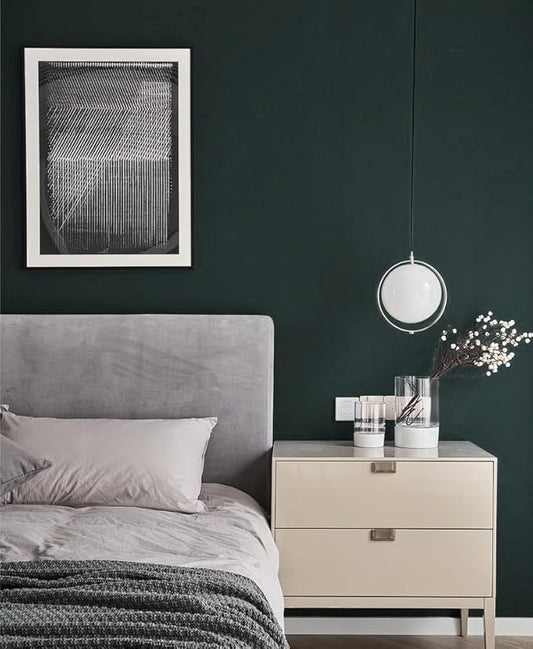 Peel and Stick Wallpaper - Upgraded Dark Green Contact Paper for Cabinets, Bathroom, Bedroom & Kitchen Cabinet - 17.3" x 197" Removable Self-Adhesive Wallpaper
