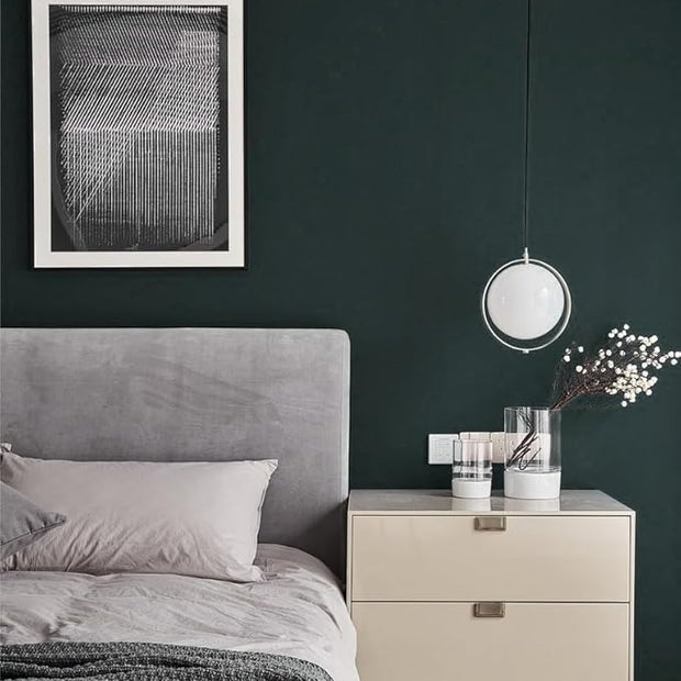 Peel and Stick Wallpaper - Upgraded Dark Green Contact Paper for Cabinets, Bathroom, Bedroom & Kitchen Cabinet - 17.3" x 197" Removable Self-Adhesive Wallpaper