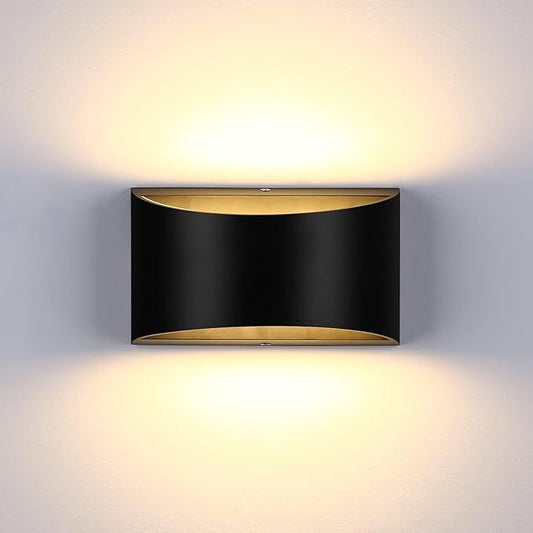 Lightess LED Wall Sconce Light Indoor Dimmable Wall Lights Modern 12W Hallway Wall Lighting for Living Room Bedroom Stair, Warm White