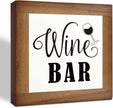 Wine Bar Signs, Box Sign Wood Desk Sign Decors, Wine Bar Decor Set, Decorative Wooden Table Top Decoration, Farmhouse Home Decor for Shelf, Country Style Home Bar Decoration, Coffee Signs C