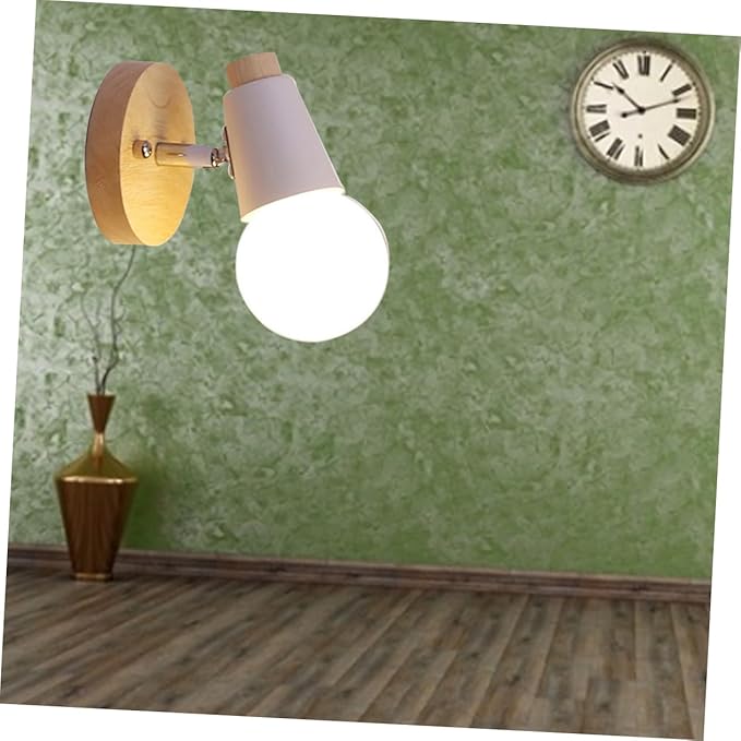 Minimalist Wall Lamp Solid Wood Design for Loft and Restaurant Decor Modern White Wall Light Without Bulb for Bedroom and Room