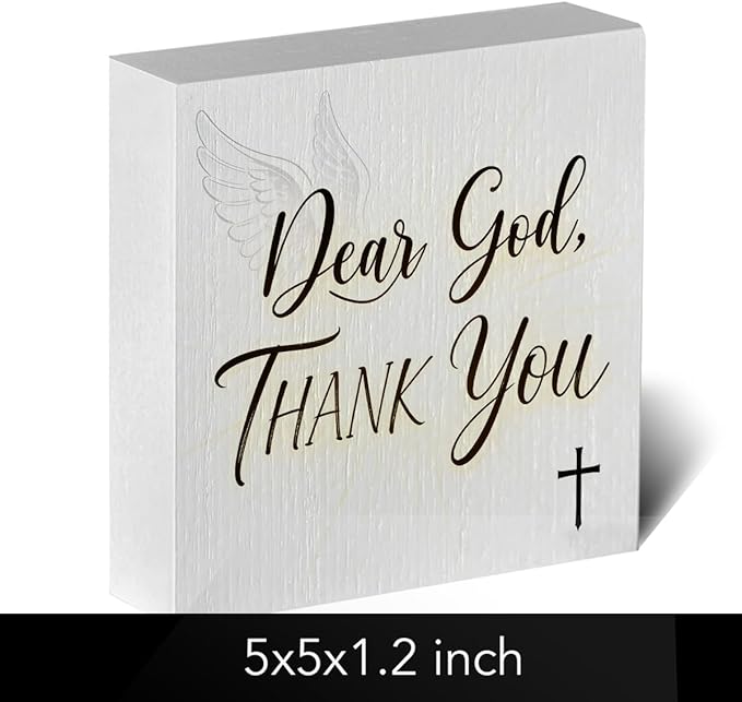 Christian Wooden Box Sign5x5 Inch - 