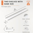 Picture Ledge Shelf, Floating Shelves Set of 2, 36 Inches Nursery Book Shelves for Toys Storage, Kids Bookshelf Wall Mounted for Living Room Bedroom Decor Books Photo Frames, White