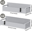 4 Pack Magnetic Spice Rack Organizer for Refrigerator and Oven, Light Gray Fridge Organizers and Storage for Kitchen