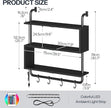 HOOBRO Floating Shelves with LED Lights, 29.5