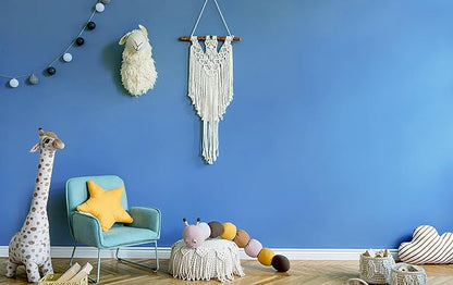 15.7" x 197" Blue Contact Paper Peel and Stick Wallpaper for Bedroom Easy Peel Off Wallpaper Blue for Bathroom Kitchen Wall Paper Renter Friendly Removable Vinyl Self Adhesive Matte