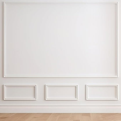 3 Set Accent Wall Molding Kit Peel and Stick Wainscoting Panels Board and Batten Wall Panel Kit White Pre Cut Chair Rail Moulding for Walls Picture Frame