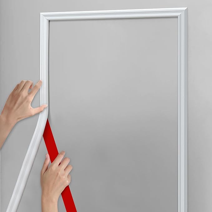 120"L x 1.6"W Peel and Stick Chair Rail Panel Molding, Pre-Primed Trim for Home Decoration & Wall Protection