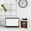 Funny Coffee and Tea Bar Decor - Coffee Lover Gift Ideas for He She - Double-sided Wood Box Sign for Home Kitchen Farmhouse Office Desk Shelf Decor