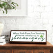 Happy St. Patrick's Day Decor, Irish Shenanigans Sign, Witty and Funny Decors for St. Patrick's Day, Home Party Decor, Farmhouse Decors for Table Shelf, Irish Decoration, 9.5x3.1x1 inches