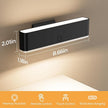 MOITA Battery Operated Wall Sconce Set of 2 Wireless Wall Lamp with Remote Control & Touch Control Rechargeable LED Wall Lights 3 Color Temperatures 360° Rotatable for Bedroom Living Room Black