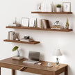 Vivelove 10 Inch Deep Floating Shelves 16 inch Long, 16 x 10 Wide Wall Shelves with Invisible Brackets, for Bedroom Bathroom Living Room Kitchen Office, Farmhouse Home Decor, Set of 2, Rustic Brown