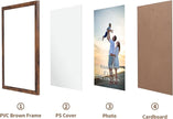 Hoikwo 18 Packs 8x10 Rustic Brown Multi Plastic Picture Frames Set with Plastic Cover for Family Photos, Artwork, Light Weight Bulk 8 by 10 Frames Pack for Wall Hanging and Table