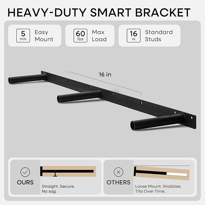 Homeforia 42 inch Golden Oak Floating Shelf, High End Solid Real Wood 42inch Small Floating Shelves for Wall Mounted, Oak Wooden 42in Floating Shelves, Heavy Duty Bracket, 42 X 6.5 X 1.75 in, Set of 2
