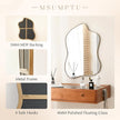 Irregular Wall Mirror Brass Wave Shaped Metal Framed Wall Mirror for Bathroom Bedroom Entryway Living Room Wall Decor 28