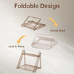 NiHome Foldable Countertop Coffee Station Organizer Rack, 2-Tier Shelf for Coffee Bar Accessories, Condiment Storage Caddy for Kitchen, Home, Office (Brown)