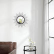 Sunburst Wall mirror Black Small Spoked Wall Decor Mirror Bohemian Home Round Modern Metal Wall Art Mirror for Living room Hallway Bedroom Bathroom Balcony Farmhouse Entrance 12