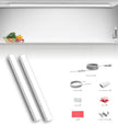 Under Cabinet Lighting Plug in, 24 Inch 2 Pcs, Linkable AC120V 3CCT 3000K/4000K/5000K Ultra Slim, LED Under Cabinet Lights for Counter Light, Kitchen, Shelf, Sink, Workshop, Desk, White
