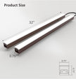 Under Cabinet Lighting Plug in, 32 Inch 2 Pcs, Linkable AC120V 3CCT 3000K/4000K/5000K Ultra Slim, LED Under Cabinet Lights for Counter Light, Kitchen, Shelf, Sink, Workshop, Desk, Bronze