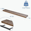 Floating Shelves for Wall, Bathroom Shelves Over Toilet, Wall Shelves & Book Shelf for Room, Hanging Shelf, Modern Wooden Mounted Floating Shelves, 48x7x1.5 in (Smoke Gray, Set of 1)