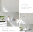 Dimoon 394''x23.6'' Peel and Stick Wallpaper White Contact Paper for New Environmentally Friendly Materials Thickening Upgrade Embossed Renter Friendly Wall Paper Modern Vinyl Wrap Countertop Bedroom