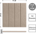 Felt Panels for Interior Decor, Accent Wall Paneling White Wall Decor for Bedroom Living Room & Office, Peel and Stick, Sound Absorbing – 12 Pack Felt Tiles with Adhesive - Camel