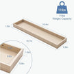 Oak Floating Shelves with Raised Lip, Wooden Wall Shelves for Bedroom Living Room Kitchen, Modern Bathroom Shelves for Wall, Decor Floating Shelves for Storage Display (Set of 2, 15.7 Inch)