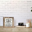 Coffee Decor, Box Sign Wood Desk Sign Decor, I Thought I Liked Coffee Turns Out I Like Creamer Sign, Rustic Farmhouse Coffee Bar Desk Shelf Sign for Kitchen Home