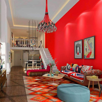 Livelynine 15.8x197 Peel and Stick Wallpaper Red Vintage Removable Wallpaper for Renters Kitchen Contact Paper for Crafts Decorative Christmas Wrapping Vinyl Roll Adhesive Shelf Liner for Cabinet