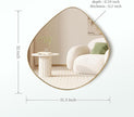Asymmetrical Wall Mirror Matel Gold Framed Wall Mirror for Living Room Bedroom Bathroom Entryway Wall Decor 32.0