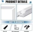 Pangda Peel and Stick Wall Molding Kit, 3D Premade Accent Molding Wainscoting Panel for Interior Wall Moulding Decor, Ready to Assemble Wainscoting Accent Panel(3 Set,24x96 in+48x96 in+ 24x96 in)