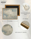 InSimSea Framed Canvas Wall Art Vintage Decor, Home Decor Classical Oil Paintings Sky Cloud Bird Canvas Prints,Retro Landscape Wall Art for Bedroom Living Room Bathroom, 12